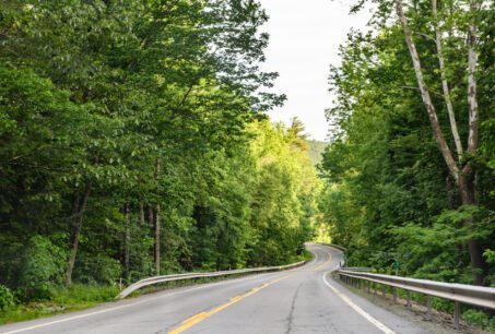 Scenic Tree Lined Country Road In The Catskill Mountains Of Upstate New York
