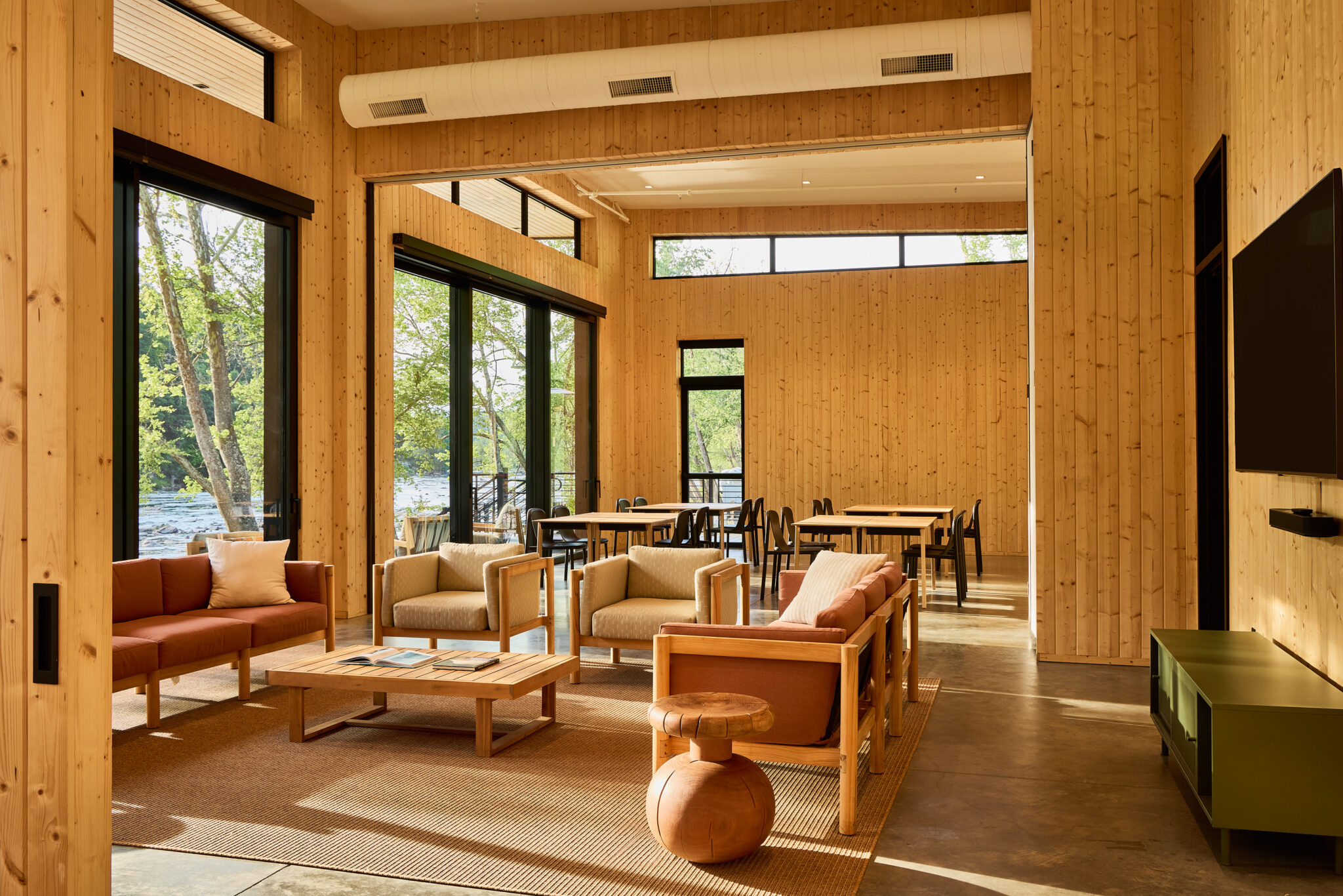 AutoCamp Asheville clubhouse meeting space