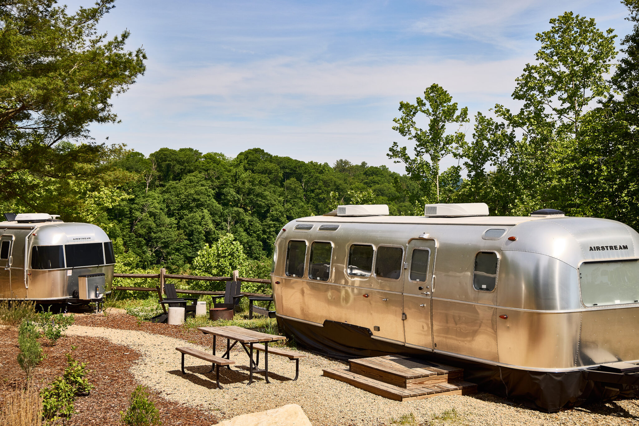 AutoCamp asheville basecamp suite with Airstream and Bambi
