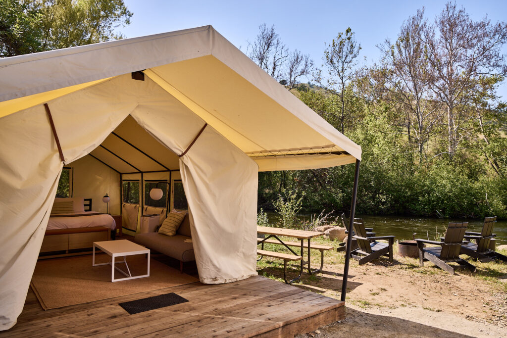 AutoCamp Sequoia Vista BaseCamp accommodation next to river