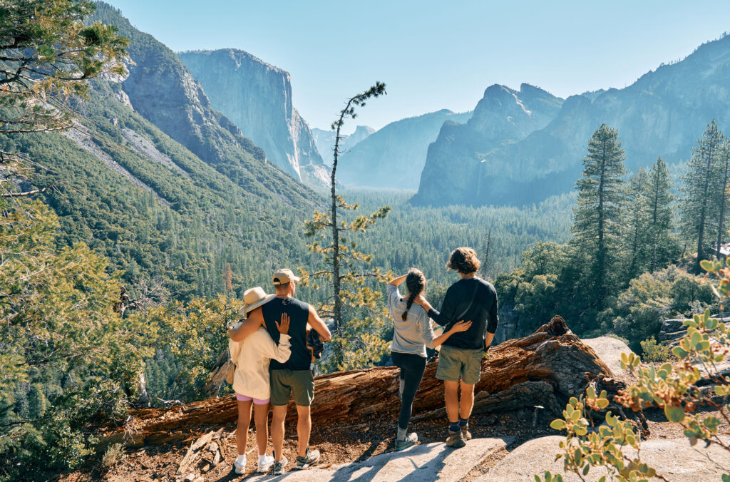 Couples hiking at Yosemite