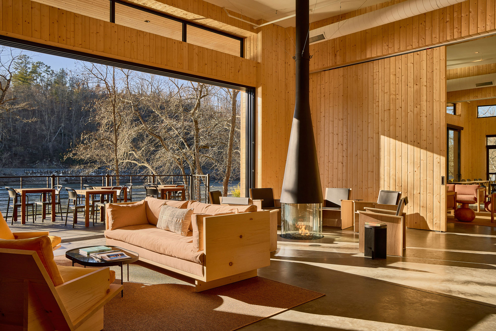 Autocamp Asheville clubhouse interior