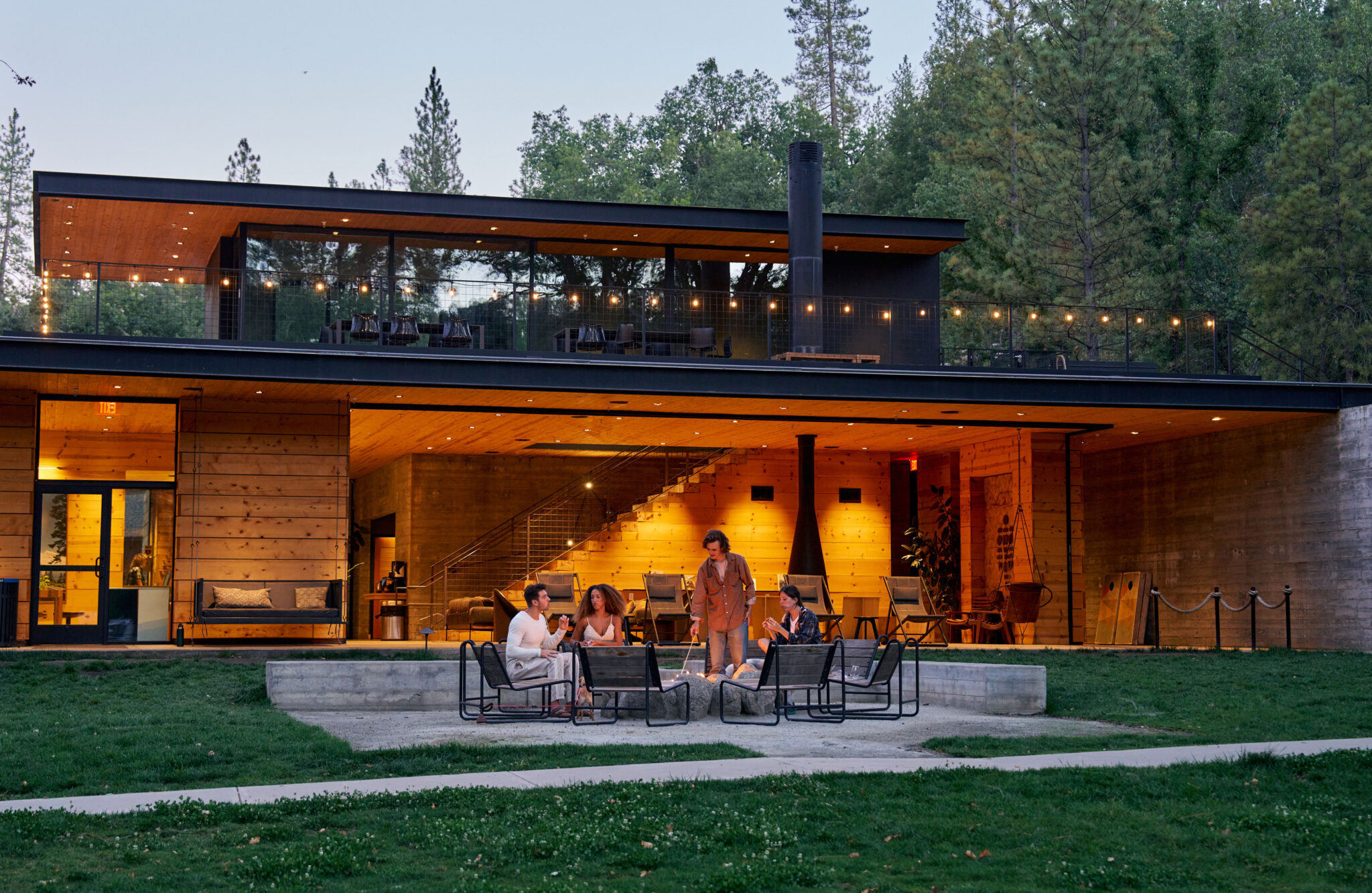 ACY - Outdoor image of clubhouse with group gathered