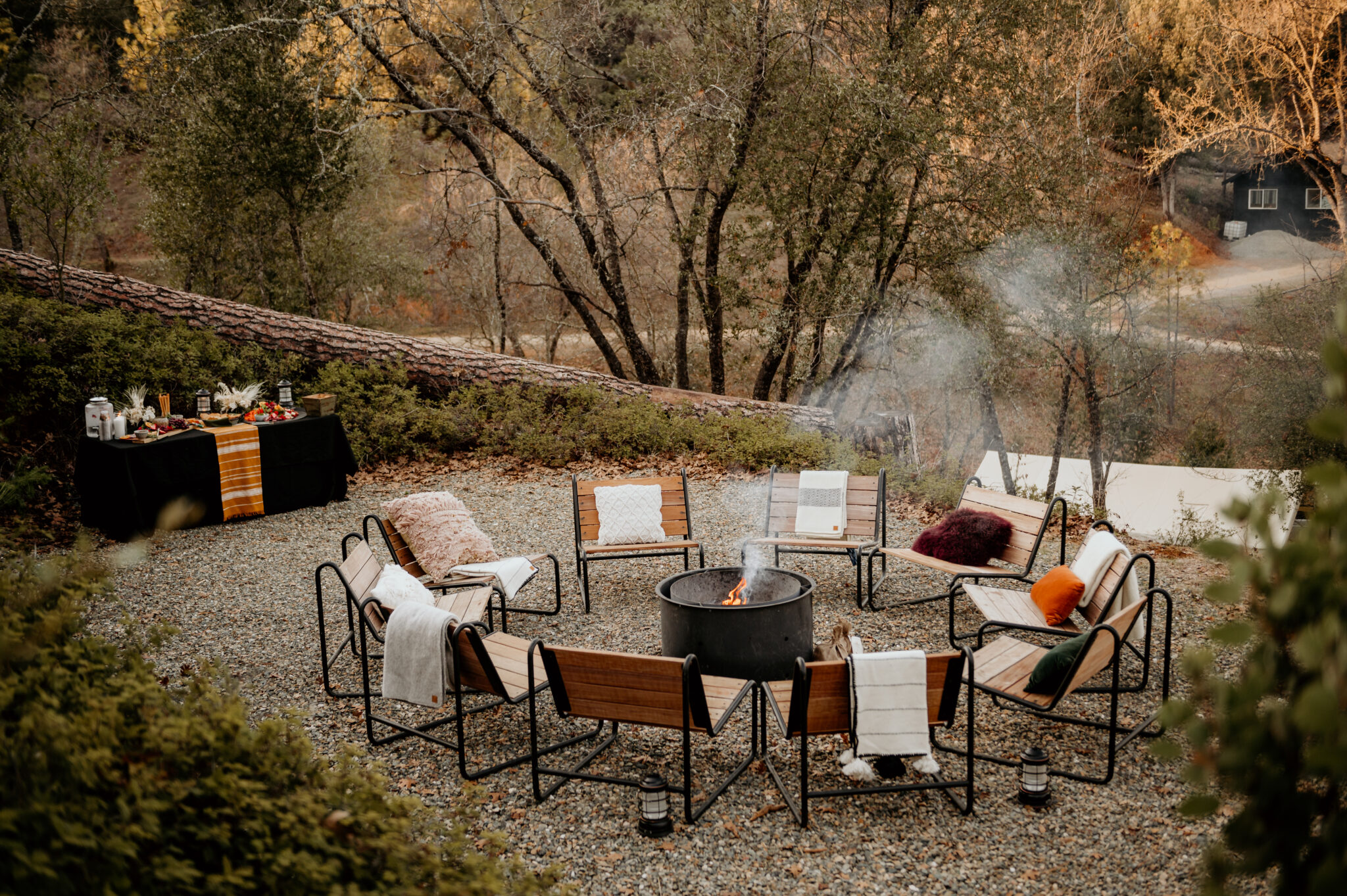 ACY - Chairs next to a fire