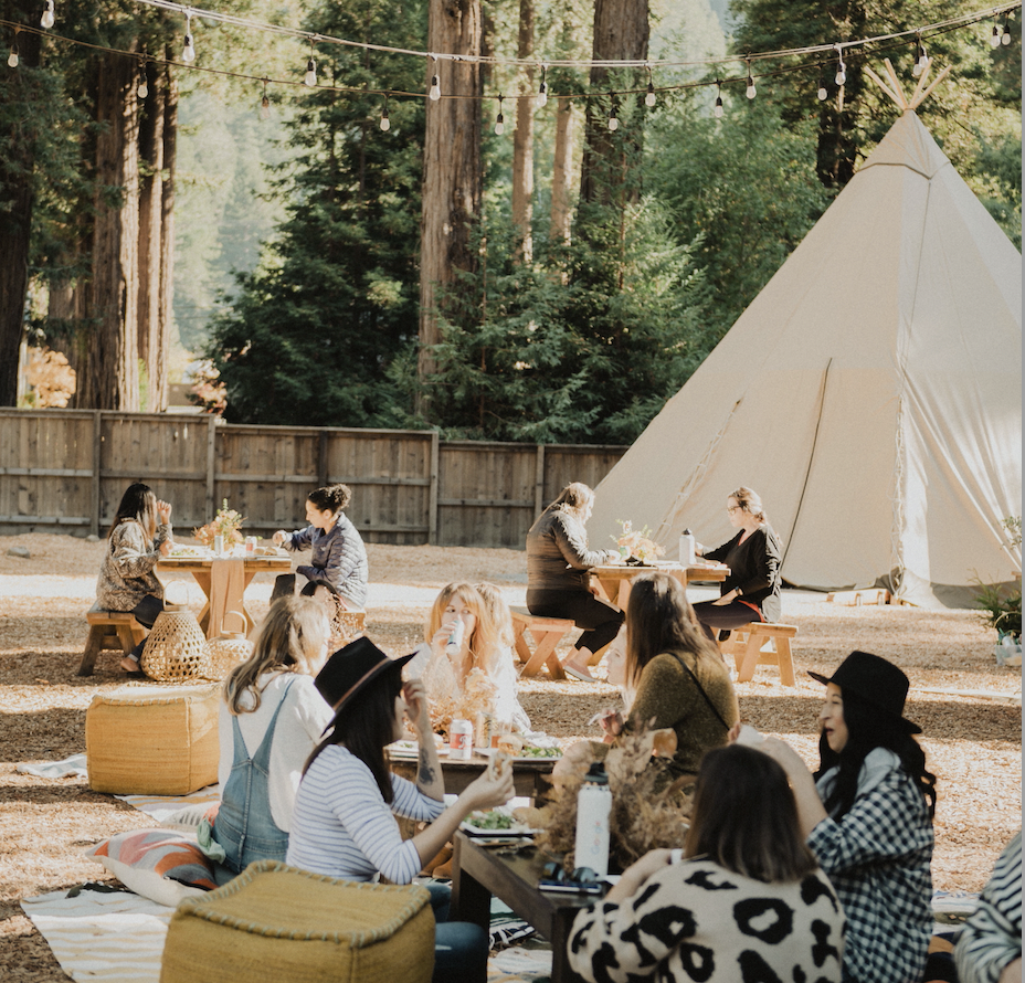 ACRR - Group with teepees & seating area