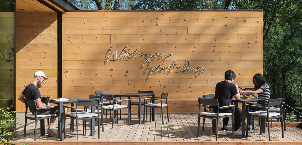 ACY - Table & chairs outside of Clubhouse