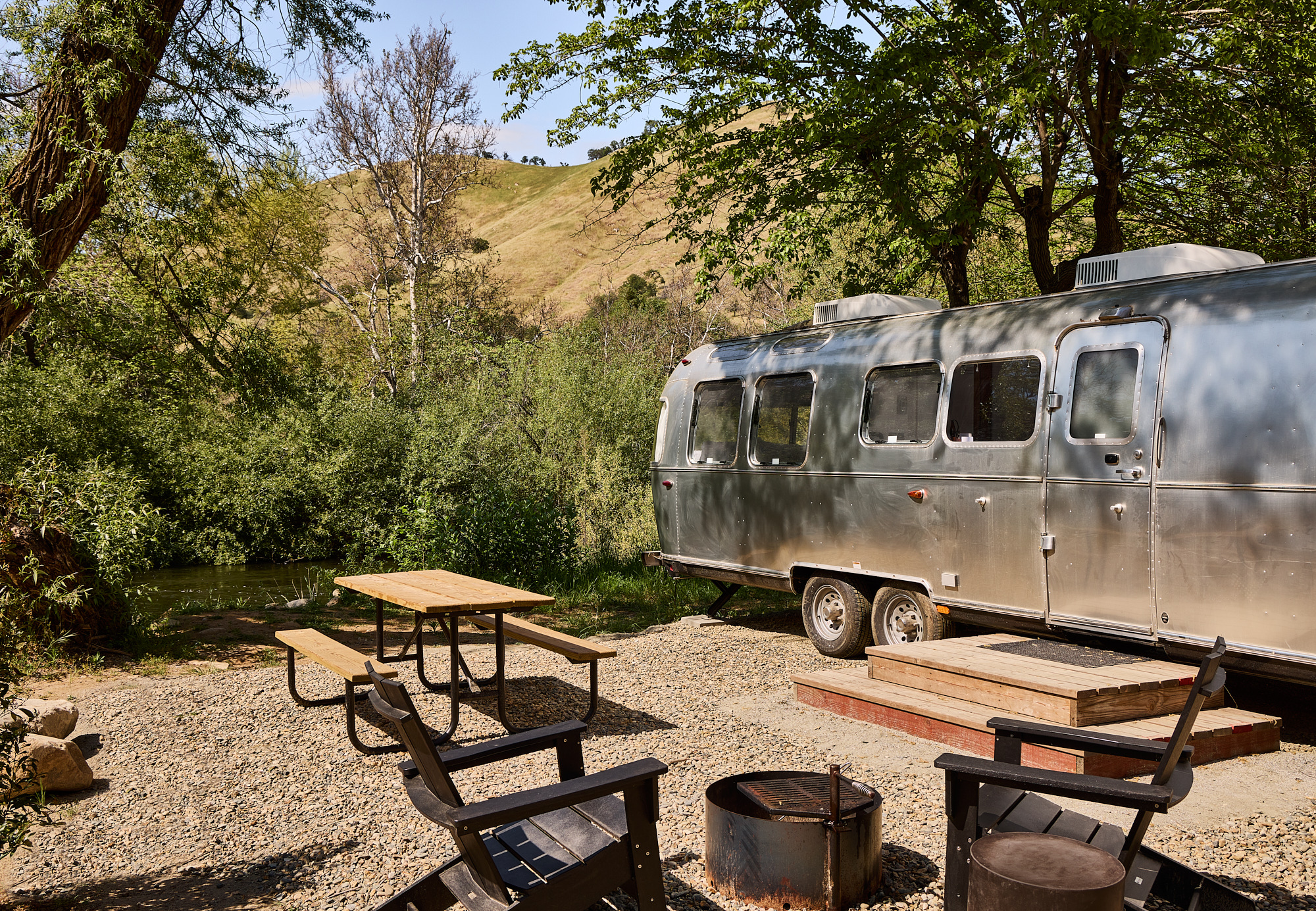 AutoCamp Sequoia Airstream suite daytime exterior view