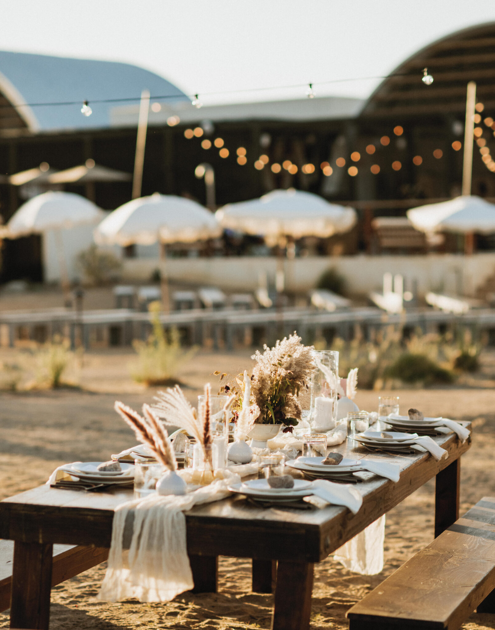 Outdoor wedding space area at Autocamp Joshua Tree