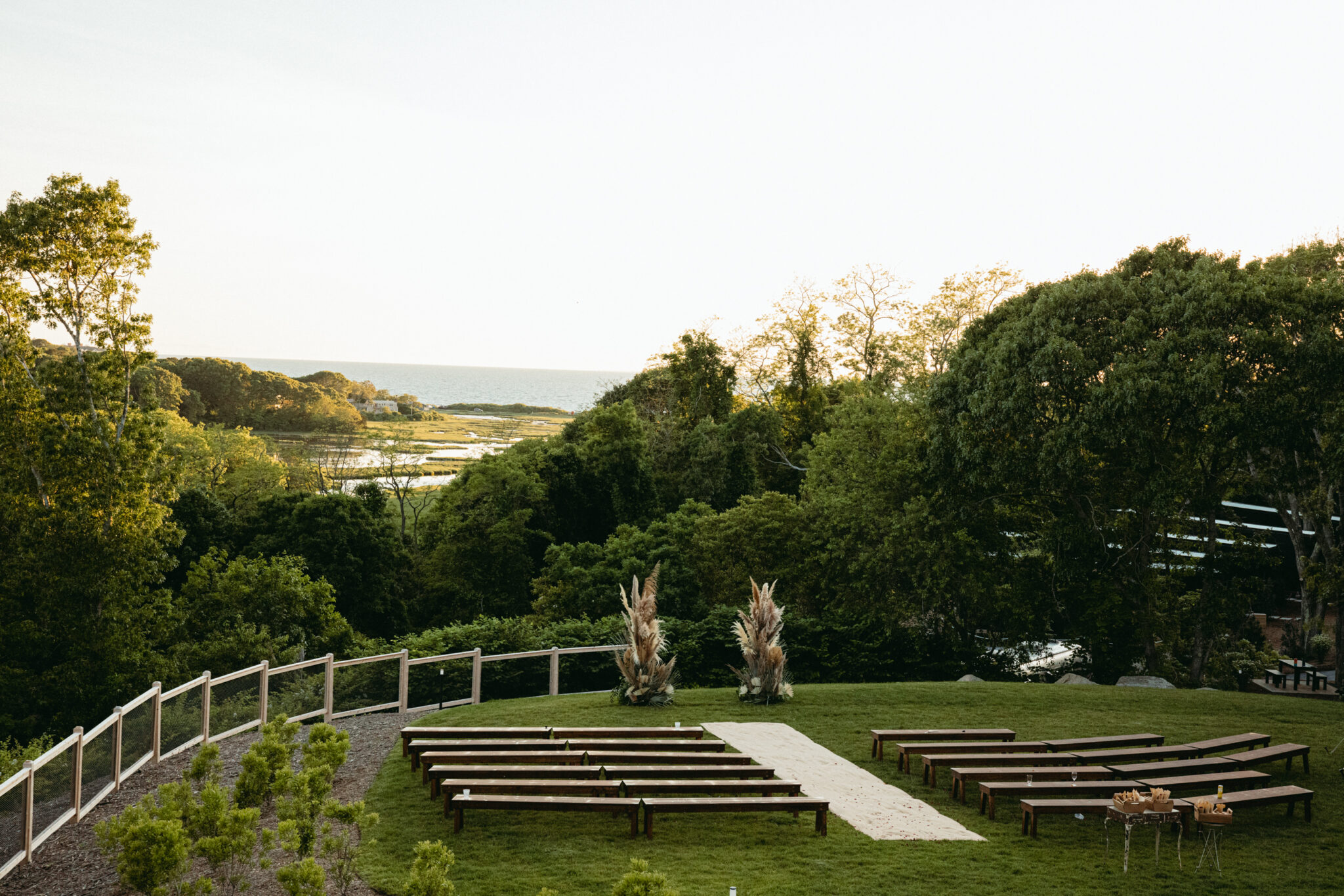 Outdoor wedding venue space at Autocamp Cape Cod