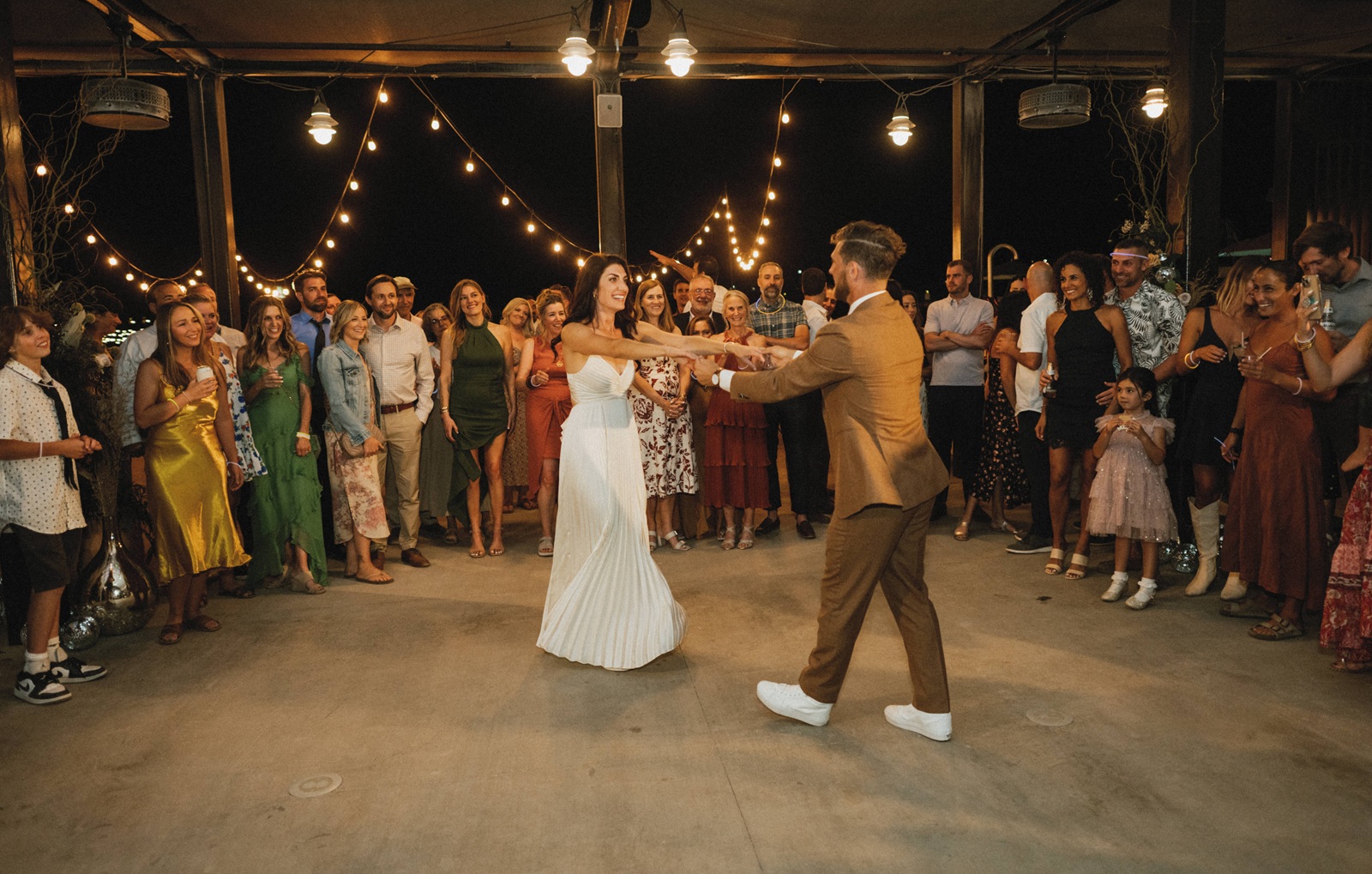 Wedding at AutoCamp couple dancing