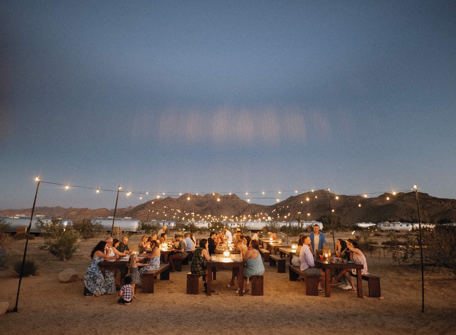 Wedding at AutoCamp dinner seating