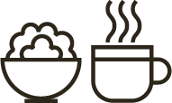 Icon for coffee and granola