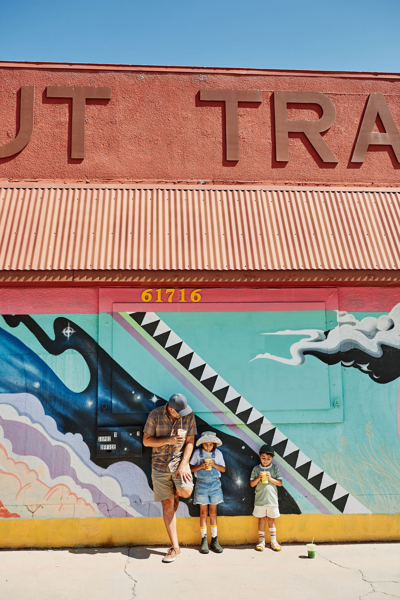 Family at Joshua Tree trading post