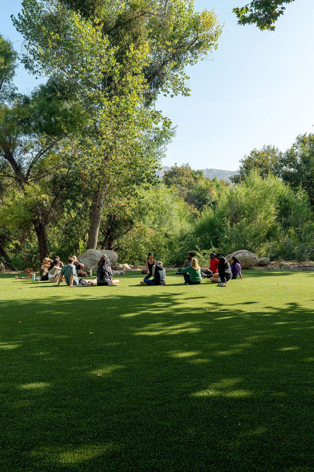 Group outside in a circle for an activity
