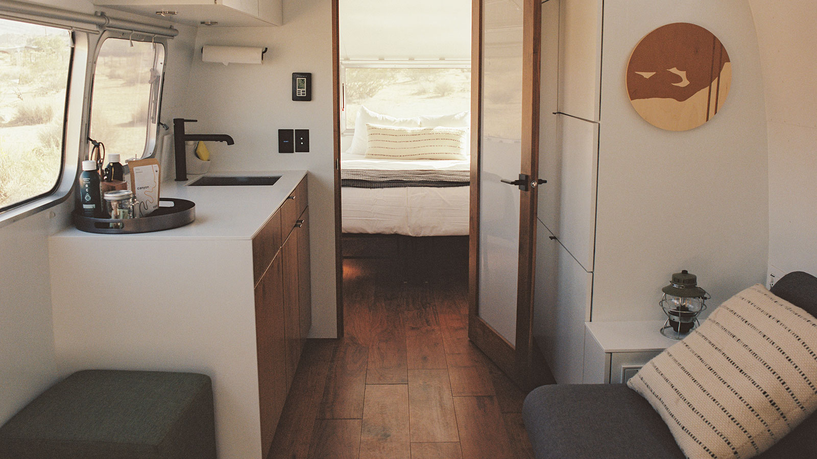 Interior of an Airstream at AutoCamp