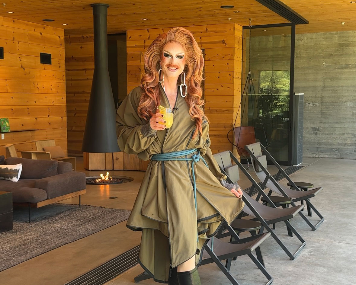 Patti Gonia pride outside with AutoCamp